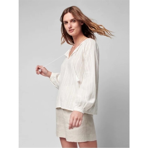 Faherty Celina Organic Cotton Peasant Blouse - Picture 4 of 7